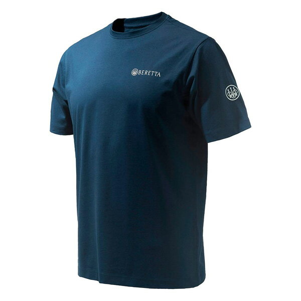 BERETTA TEAM ベレッタ チーム メンズ Tシャツ 半袖 Mサイズ ブルー ■ ミリタリー シューティング ロゴ 銃 ガン アパレル ネイビー