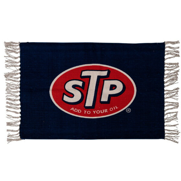 STP ロゴ コットン マット 縦50×横70cm ■ ラグマット 敷物 アメリカン 自動車