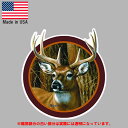 ステッカー Wild Wings ワイルドウイングス 牡鹿 切り抜きデカール 縦13.5cm×横12.5cm アメリカ製 ■ シカ 動物 ハンティング 雑貨 小...