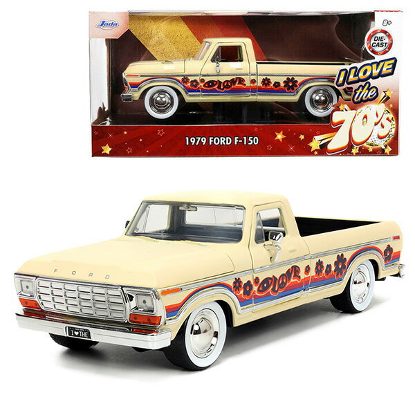乐天商城 - JADATOYS ミニカー 1979 FORD F-150 PICKUP I LOVE THE 1970's 1:24スケール ■ フォード F150 ピックアップ アイボリー 車 カー おもちゃ トイ コレクション