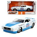 JADATOYS ミニカー 1973 FORD MUSTANG MACH 1 ビッグタイムマッスル 1:24スケール ■ フォード マスタング マッハ1 MSP ホワイト ブルー BIG TIME MUSCLE 車 カー おもちゃ トイ コレクション