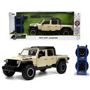 JADATOYS ミニカー 2020 Jeep Gladiator JUST TRUCKS with Rack and Wheels 1:24スケール スペアタイヤ&タイヤラック付き ベージュ ■ ジープ JEEP グラディエーター RUBICON ルビコン 車 カー おもちゃ トイ コレクション