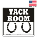 プラスチックサイン "TACK ROOM" タックルーム 看板 縦29cm×横32cm アメリカ製 ■ 壁掛け 看板 馬 馬具 収納 倉庫