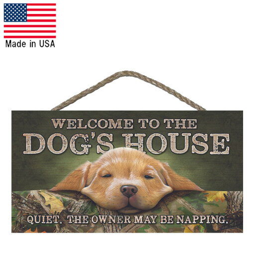 ウッドサイン "WELCOME TO THE DOG'S HOUSE" 吊り紐付き 縦15.5×横29cm アメリカ製 ■ 木製 看板 犬 ドッグ 動物 アニマル ペット プレート インテリア 雑貨 壁掛け ガレージ ウッドサイン "WELCOME TO THE DOG'S HOUSE" 吊り紐付き 縦15.5×横29cm アメリカ製 ■ 木製 看板 犬 ドッグ 動物 アニマル ペット プレート インテリア 雑貨 壁掛け ガレージ