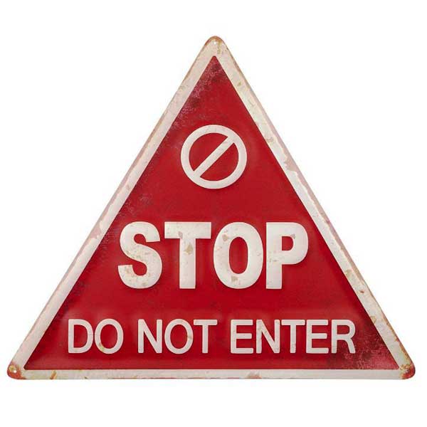 STOP DO NOT ENTER エンボス ビンテージ調 サイン 35cm×40cm