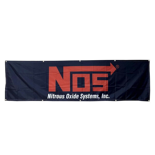 フラッグ NOS Nitrous Oxide Systems ナイトラス・オキサイド・システム 屋内・屋外用 60cm×240cm ■ 旗 バナー FLAG ガレージ インテリア エンジン レーシング モータースポーツ