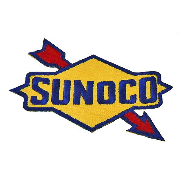 ワッペン SUNOCO ロゴ アイロン パッチ 縦5.5cm×横9cm ■ スノコ 車 カー 雑貨 小物