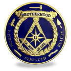 フリーメイソン BROTHERHOOD 定規・コンパス ロゴ カーエンブレム バッジ 直径7.5cm ■ フリーメーソン Freemasonry ブラザーフッド 雑貨 小物 カー用品 車用品 カーアクセサリー 丸形