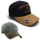 ハーレーダビッドソン 帽子 キャップ メンズ HDモーターサイクルロゴ キャップ グレーブラウン ブラックブラウン ■ Harley-Davidson 野球帽