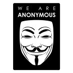 ステッカー アノニマス Anonymous マスク 縦11cm×横8cm ■ デカール シール ウィンドウステッカー 雑貨 カー用品
