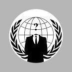 ステッカー Anonymous アノニマス ロゴ 直径10cm ■ デカール シール ウィンドウステッカー 雑貨 カー用品