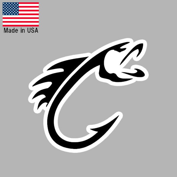 ステッカー フィッシング 釣り針 デカール 縦9.5cm×横10cm アメリカ製 ■ 魚 フック 釣り シール 小物 ..