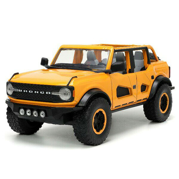 MANCAVE 【マンケイブ】のJADATOYS ミニカー 2021 FORD BRONCO JUST TRUCKS with Rack and Wheels 1:24スケール スペアタイヤ&タイヤラック付き ■ フォード ブロンコ ピックアップ トラック イエロー 車 カー おもちゃ トイ コレクション｜アングル3