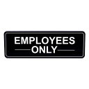 プラスチックサイン "EMPLOYEES ONLY" 従業員のみ サイン 縦7.5cm×横23cm ■ 店舗 立ち入り禁止 雑貨 看板 プレート