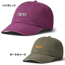 YETI ロゴ 刺繍 ベースボールキャップ バイオレット ダークオリーブ ■ 帽子 キャップ 野球帽 メンズ レディース イエティ