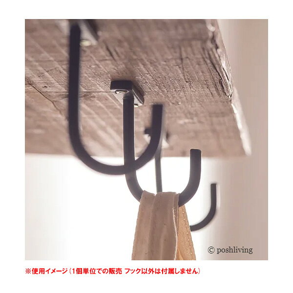 MANCAVE 【マンケイブ】のポッシュリビング アイアン ハンギングフック シングル ブラック ■ POSH LIVING インテリア 雑貨 DIY 鉄製 ディスプレイ おしゃれ 吊り下げ｜アングル2