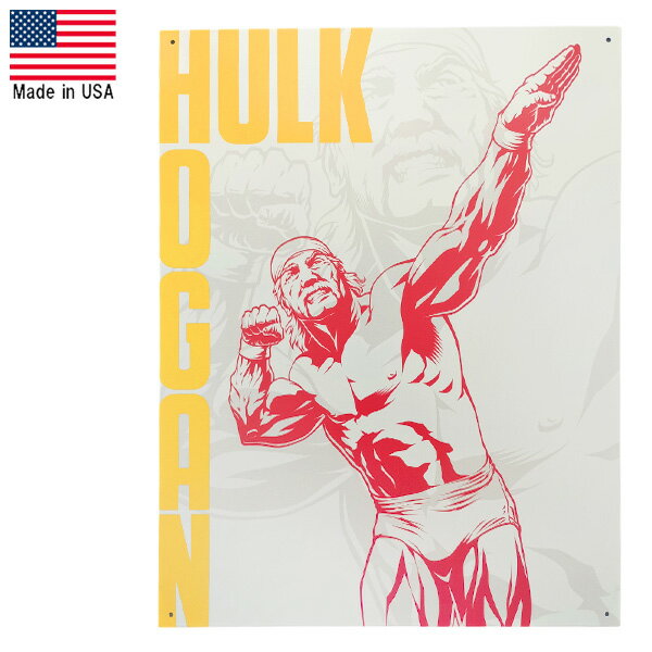 メタルサイン "HULK HOGAN" ハルク・ホーガン 看板 縦40.5cm×横32cm ■ プロレス プロレスラー ハルカマ..