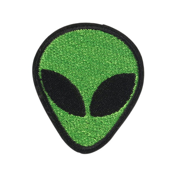 ワッペン エイリアン フェイス パッチ 5.1cm×4.2cm ■ ALIEN 雑貨 小物 宇宙 SF 宇宙人