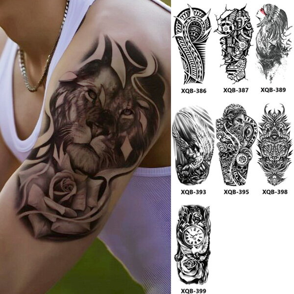 タトゥーシール トライバル バラ エンジェル クリーチャー ■ テンポラリー タトゥー ボディーシール ボディーステッカー ファッション おしゃれ 消える 薔薇...