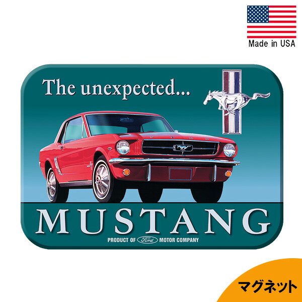 【商品詳細】 缶マグネット "MUSTANG" フォード マスタング ブリキ 縦6.5cm×横9cm アメリカ製 伝説の始まり、初代フォード・マスタングをモチーフにした、ヴィンテージポスター風のブリキマグネットです。 鮮やかなレッドの車体が、レトロでクールなターコイズグリーンの背景に映える、時代を超越したデザイン。中央に輝くギャロッピング・ポニー（駆ける子馬）のエンブレムが、マスタングの自由な精神を象徴しています。 【商品詳細】 ・サイズ(約)：縦6.5cm×横9cm ・素材：ブリキ ・生産：アメリカ 【関連商品】 ■MUSTANG関連はコチラ ■他のマグネットはコチラ 【注意事項】 輸入品を含む一部の商品は検品のため開梱させて頂く場合がございます。また、新品であってもパッケージや本体に細かな傷や汚れがある場合がございますので、ご了承のうえお買い上げ頂きますようお願い致します。これらの傷は海外輸送時やアンティーク品のためについたものであり、不良品や中古品ではありませんのでご安心下さい。