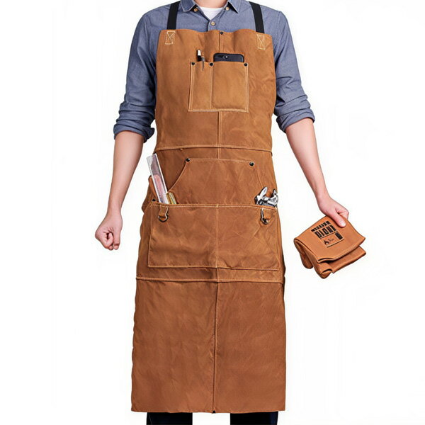 Rakuten - ワークツール エプロン キャメル ■ メンズ レディース 男女兼用 ワークエプロン アウトドア BBQ バーベキュー 料理 キッチン 作業