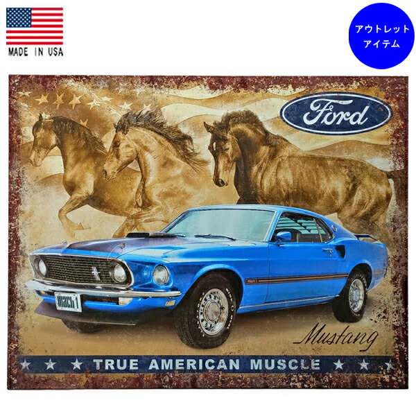 乐天商城 - 【アウトレット】メタルサイン FORD Mustang 