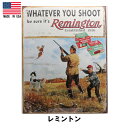 【Remington】レミントン 四角型 ブリキ看板 アメリカ製【Whatever you shoot】【インテリア 雑貨】