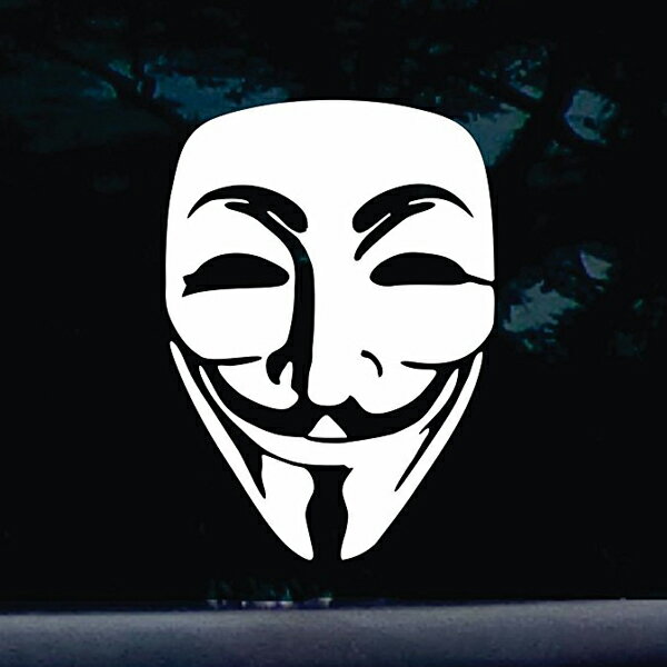 【アノニマス（Anonymous）】マスク カーステッカー（