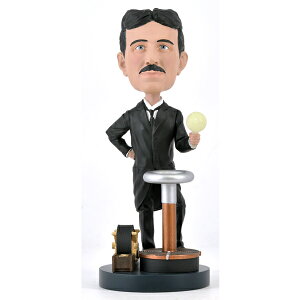 Royal Bobbles ロイヤルボブルズ ニコラ・テスラ Nikola Tesla ボビングヘッド ■ 首振り 人形 フィギュア