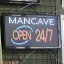 LED看板 MANCAVE OPEN 24/7 【インテリア 照明 LEDライト ネオン マンケイブ オープン】