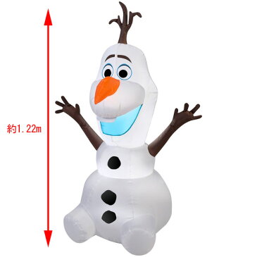 【アナ雪】 オラフ エアブロー 1.22m 【アナと雪の女王 OLAF ディズニー ディスプレイ クリスマス 玄関 キャラクター エアーバルーン】