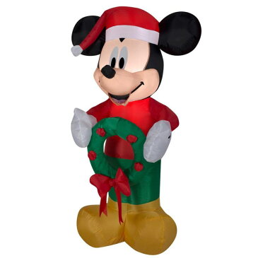 ミッキーマウス クリスマスリース エアブロー 1.07m 【MICKEY MOUSE ディズニー ディスプレイ クリスマス 玄関 キャラクター エアーバルーン】