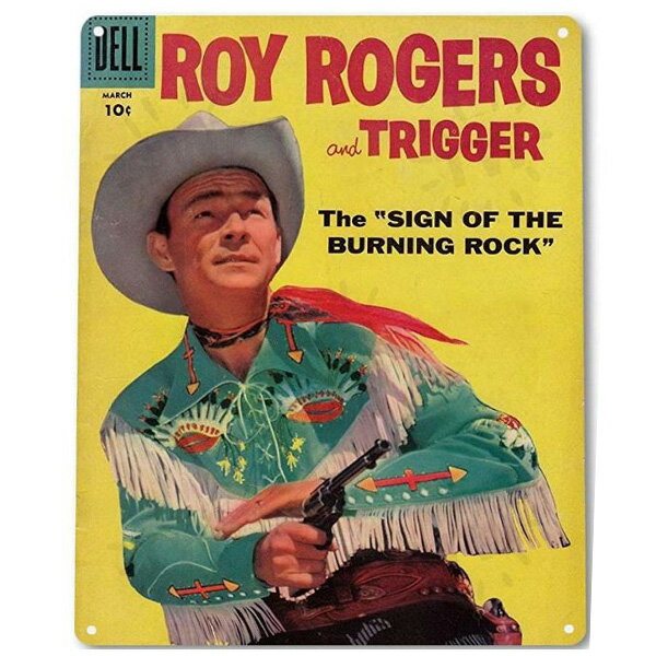 メタルベースサイン 映画ポスターデザイン ロイ・ロジャース トリガー 20.4cm×27cm ■ ROY ROGERS TRIGGER インテリア雑貨 ガレージ おしゃれ