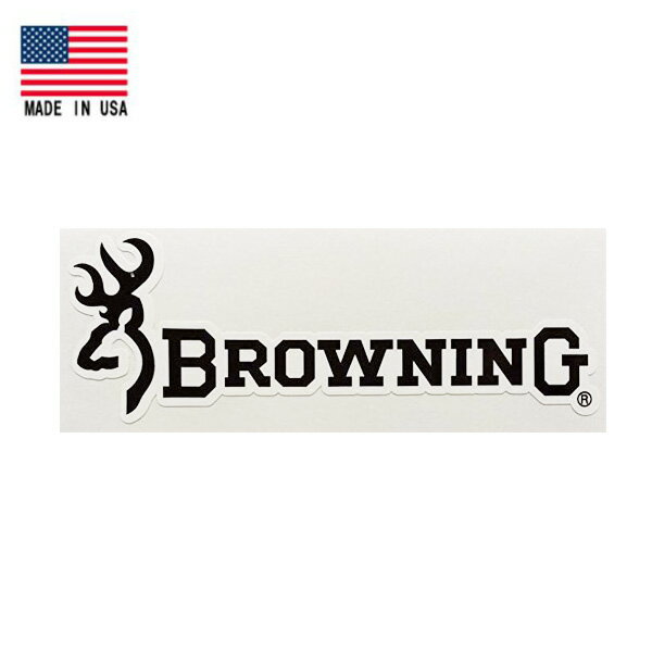 BROWNING 鹿 ロゴ デカール 3.5cm×10cm