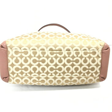 【中古】【レディース】COACH コーチ マディソンオブアート 2WAYショルダー 25625 BAG トートバッグ カバン 鞄 サテン カラー:ライトピンク ベージュ