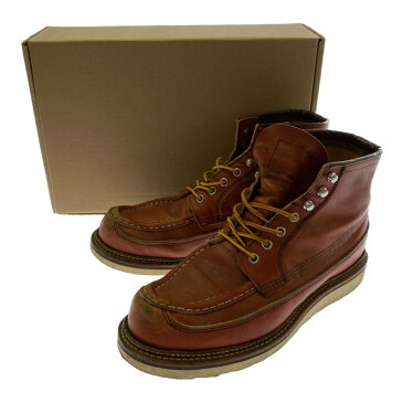 【中古】REDWING レッドウイング Irish Setter Canoe Moc アイリッシュセッターカヌーモック オロラセットポーテージ 犬タグ ブーツ 革靴 9851 カラー:Brown ブラウン 茶色 サイズ:27cm メンズ 靴 万代Net店
