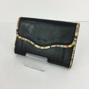 【中古】【メンズ】Paul Smith ウォレット ポールスミス 財布 サイズ：約9.5×14.2×2cm カラー：BLACK