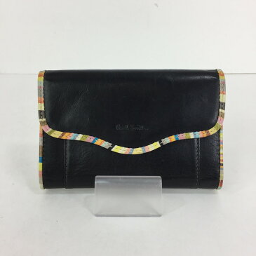 【中古】【メンズ】Paul Smith ウォレット ポールスミス 財布 サイズ：約9.5×14.2×2cm カラー：BLACK