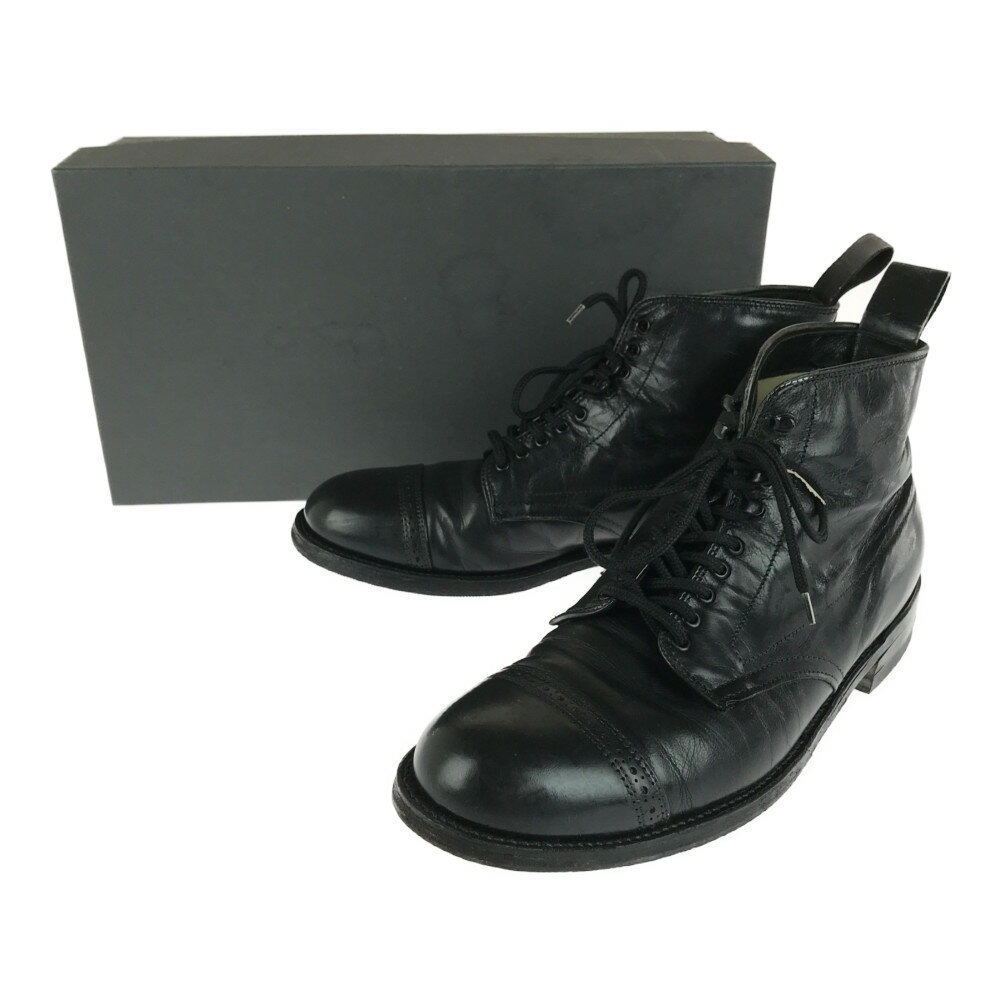 【中古】【メンズ】ALDEN × TOMORROWLAND CAP TOE LACE-UP BOOTS 86006H オールデン トゥモローランド 別注 コラボ キャップトゥ レースアップ ブーツ サ 万代Net店