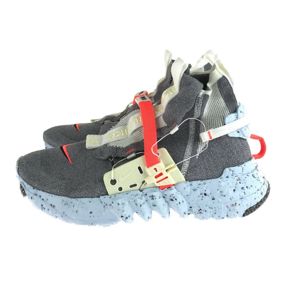 【中古】【メンズ】NIKE SPACE HIPPIE 03 CQ3989-001 ナイキ スペースヒッピー 03 スニーカー サイズ：28cm US 10 カラー：GRAY/TOTAL ORANGE 万代Net店