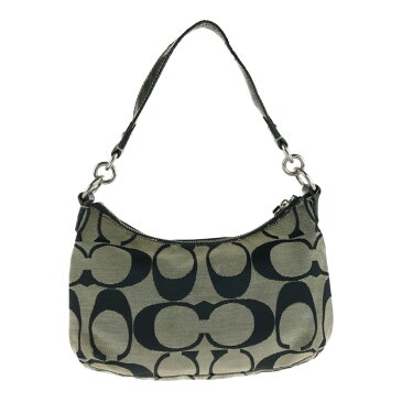 【中古】【レディース】COACH シグネチャー 2WAY SHOULDER BAG F19218 コーチ ショルダーバッグ ハンドバッグ カバン サイズ:約15.5×28.5×5cm カラー:BLACK 万代Net店