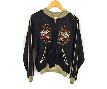 【中古】【メンズ】CROPPED HEADS SOUVENIR JACKET REVERSIBLE YOKOSUKA JUMPERS クロップドヘッズ スーベニア ジャケット リバーシブル スカジャン 和柄 お土産 アウター サイズ:M カラー:BLACK×CREAM 万代Net店
