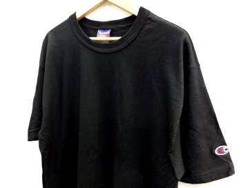 【中古】【未使用品】Champion チャンピオン S/S 無地 Tee 半袖 Tシャツ ロゴマーク ブラック 黒 メンズ サイズ：M 万代Net店