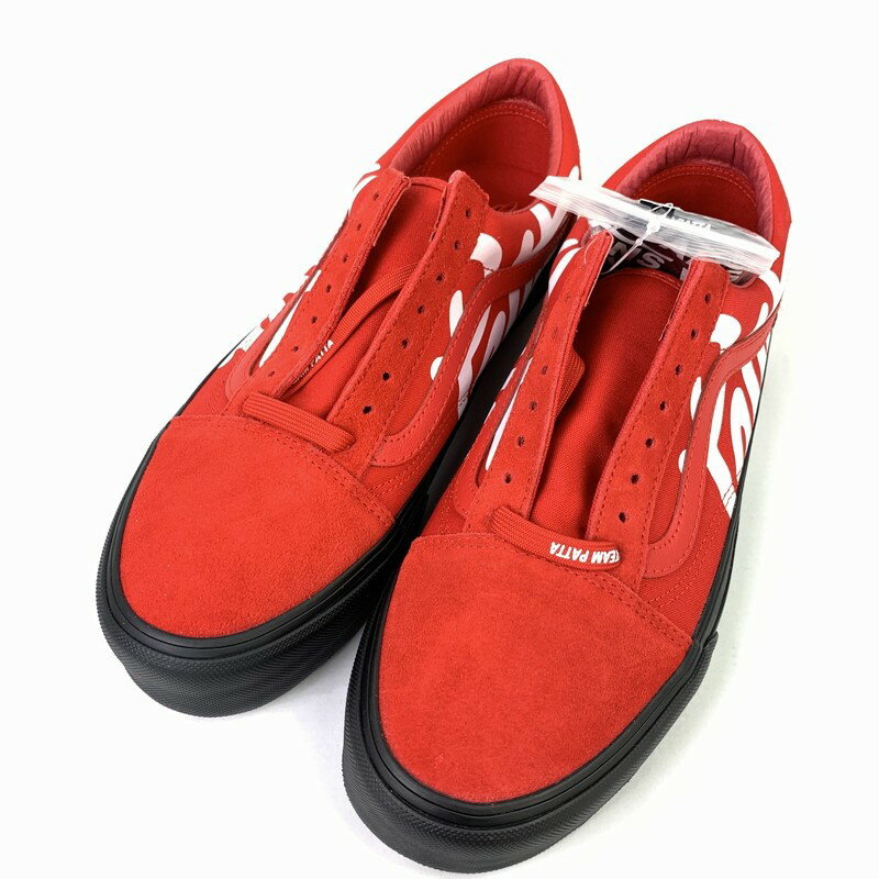 【美中古品】【メンズ】VANS UA × Patta ヴァンズ × パタ OLD SKOOL VLT LX Patta UA オールドスクール VN0A4BVF5X81 シューズ 靴 スニーカー USAモデル アメリカモデル コラボ ULTRACUSH サイズ：27.5cm カラー：レッド 赤 万代Net店