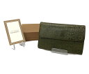 【中古】【レディース】HIRAMEKI. MORRIS 長三つ折り財布 ヒラメキ モリス 財布 ウォレット サイズ:約9×14×3cm カラー:GREEN 万代...