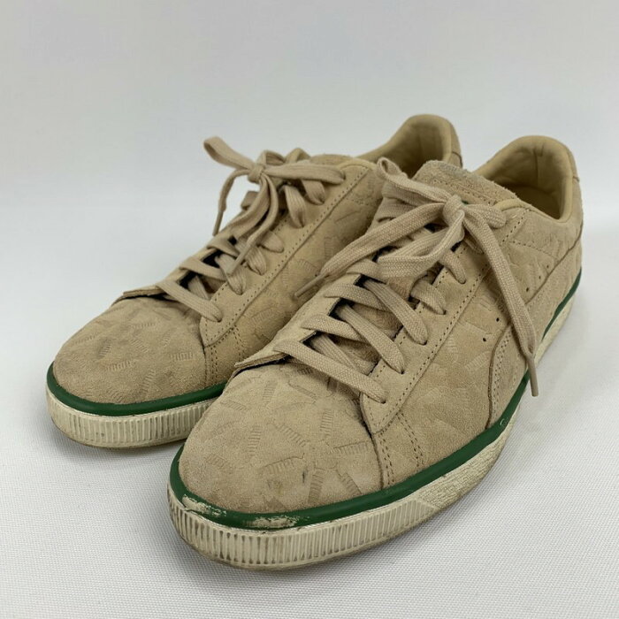 【中古】【メンズ】PUMA プーマ Suede Classic Lux スウェード クラシック ラックス シューズ 靴 スニーカー サイズ：27cm カラー：ベージュ グリーン 万代Net店