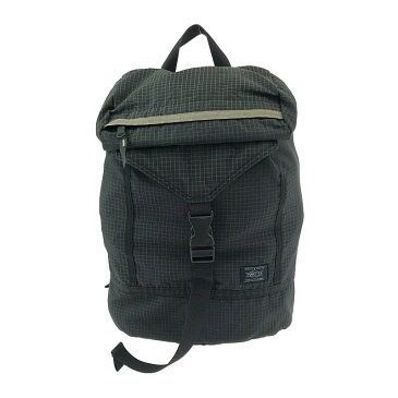 【中古】【メンズ/レディース】PORTER DESERT SERIES RIP STOP NYLON DAYPACK ポーター デザートシリーズ リップ ストップ ナイロン デイパック リュック バックパック 吉田カバン サイズ：約33.5×23.5×15cm カラー：ブラック 万代Net店