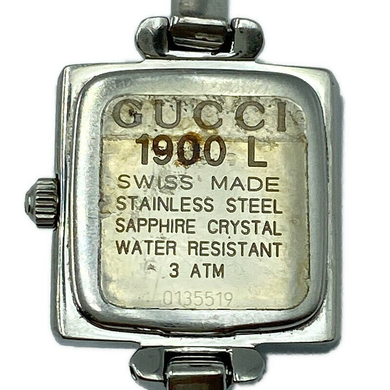 高品質人気 GUCCI バングル ウォッチ 3気圧防水 時計 腕時計 カラー:シルバー 万代Net店:万代Net店 1900L QUARTZ BANGLE WATCH グッチ クォーツ 安い豊富な