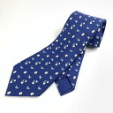 【中古】【メンズ/レディース】Hermes エルメス ネクタイ ブランド 総柄 カラー:ブルー 青 183-220511-nm-2-fuz 万代Net店