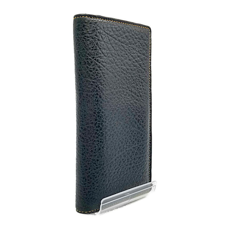 【中古】【メンズ/レディース】COACH LEATHER LONG WALLET F12019 コーチ 二つ折りレザー ロングウォレット サイフ 長財布 革 カラー：ブラック 万代Net店